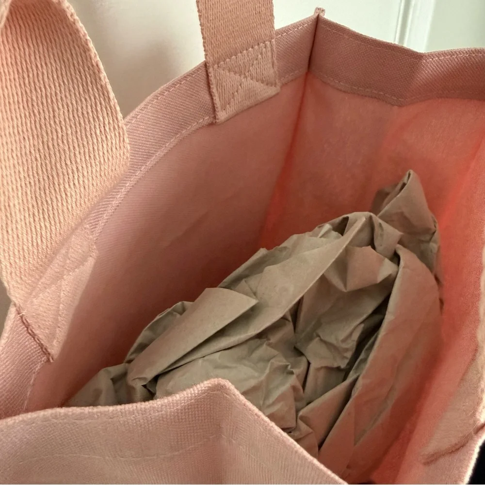 Cosmic Kylie Jenner Pink Canvas Mini Tote Bag Crossbody Strap
